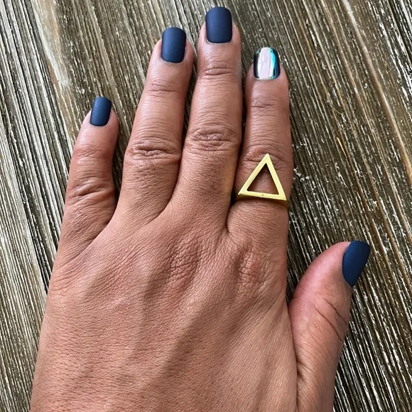 Gorgeous Brass Pyramid Ring - Picture 7 of 7